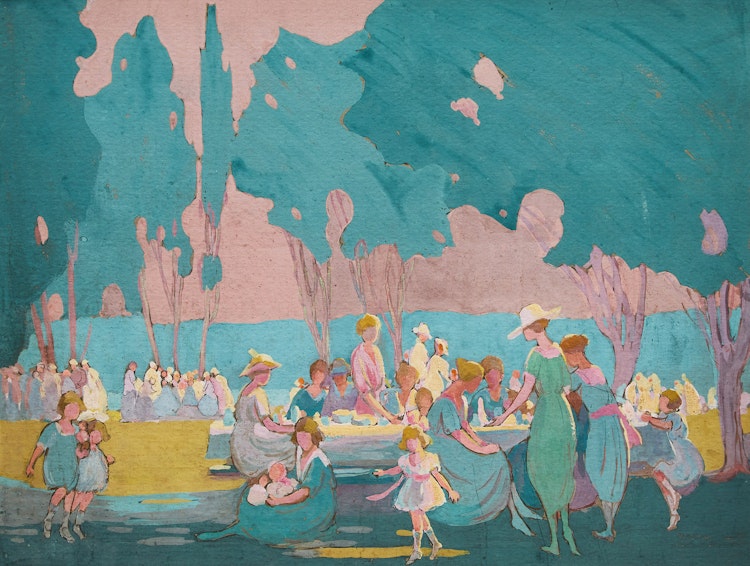 Artwork by Emily Louise Orr Elliott, Celebration on the Green
