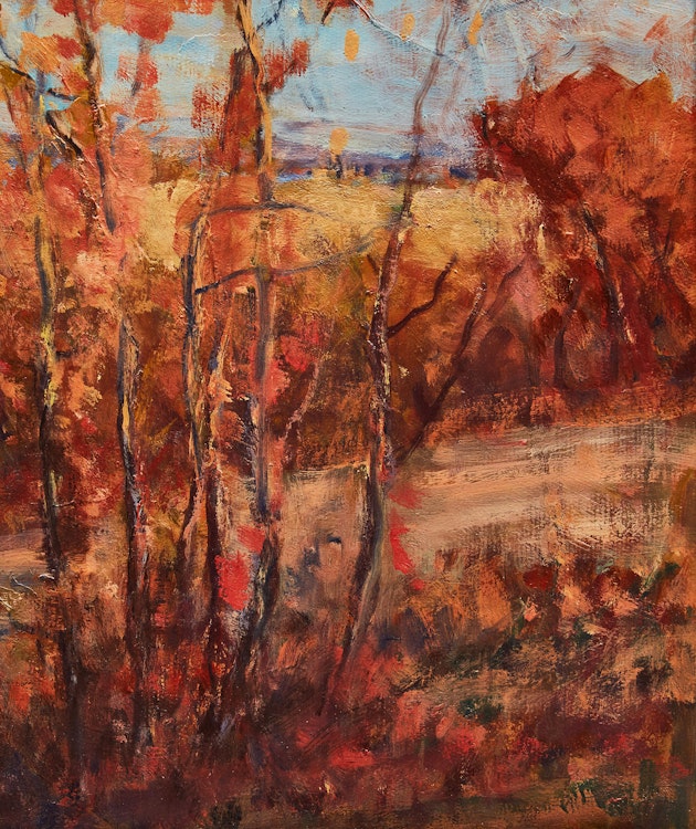 Artwork by James Henderson, Fall in Qu’Appelle Valley