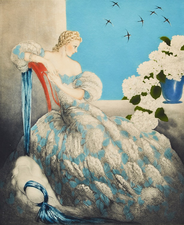 Artwork by Louis Justin Laurent Icart, Symphonie en bleu