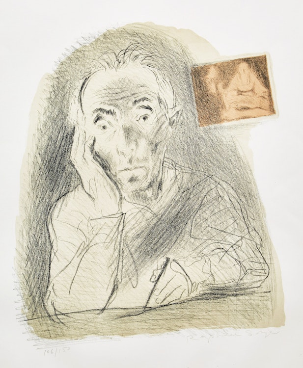 Artwork by Raphael Soyer, Self-Portrait (from Memories)