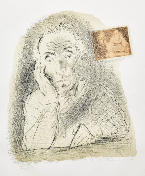 Artwork by Raphael  Soyer,  Self-Portrait (from Memories)