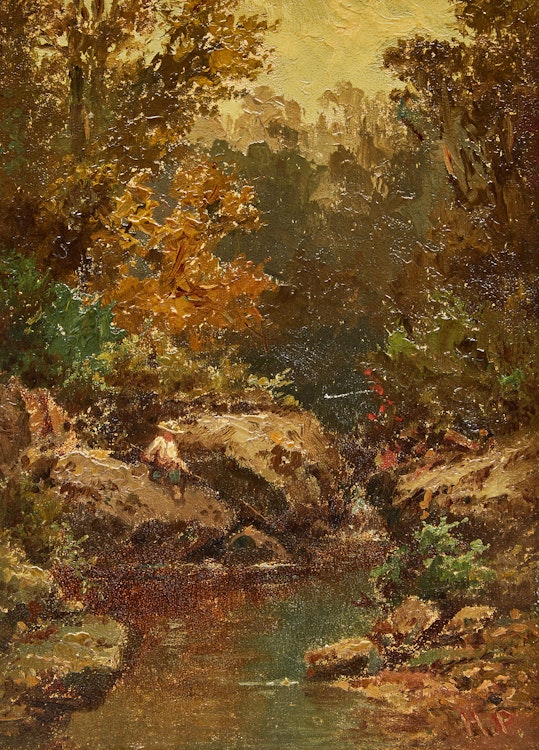 Artwork by Henri Perré, Fishing Spot