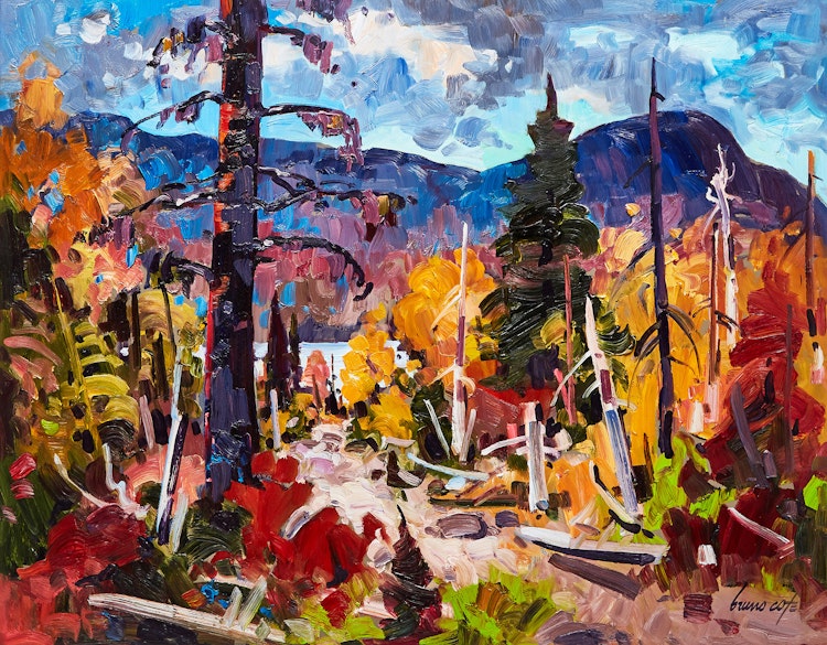 Artwork by Bruno Côté, Trail to the Lake