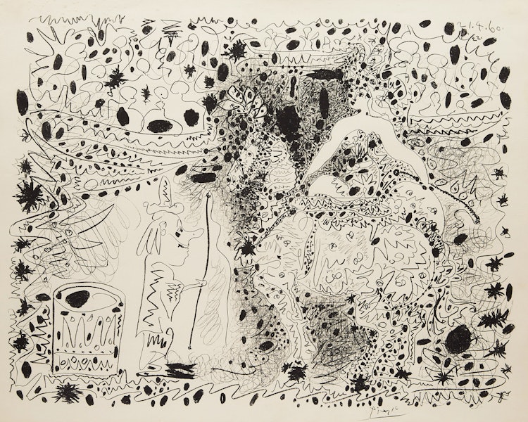 Artwork by Pablo Picasso, L’Écuyere (Bloch 999, Mourlot 333)
