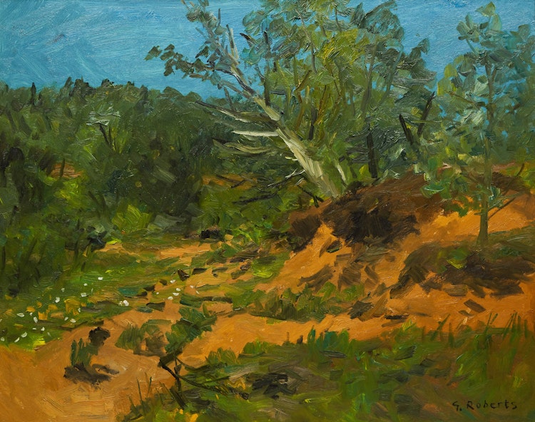 Artwork by William Goodridge Roberts, Sand Pit and Trees