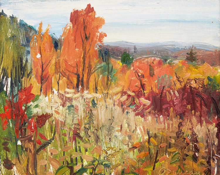 Artwork by Alma Mary Duncan,  Autumn Woods, Ottawa Region