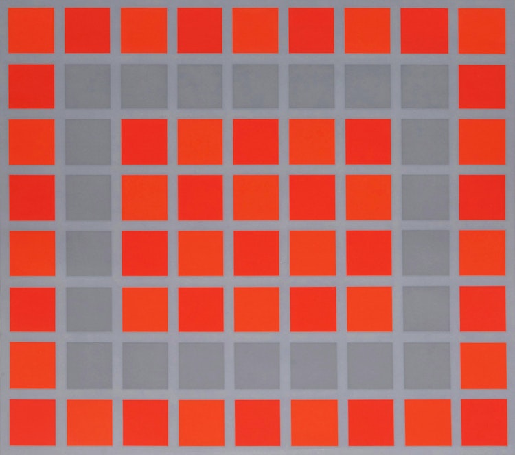 Artwork by Roger-François Thépot, Untitled (Abstract in Red and Grey)