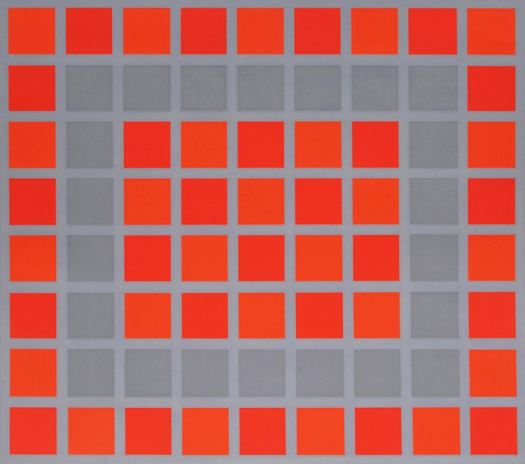 Artwork by Roger-François Thépot,  Untitled (Abstract in Red and Grey)