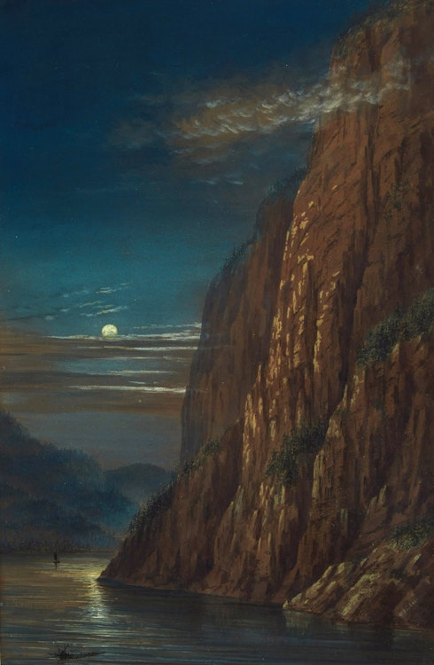 Artwork by Washington Friend, Sailing by Moonlight
