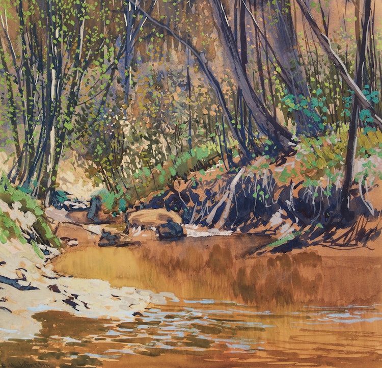 Artwork by Frank Hans Johnston, Fall Reflections