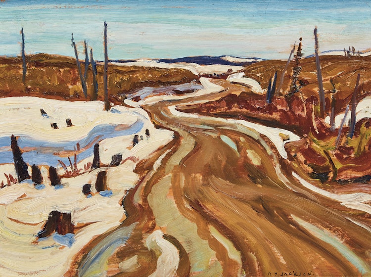 Artwork by Alexander Young Jackson,  Road to Madsen Mines 