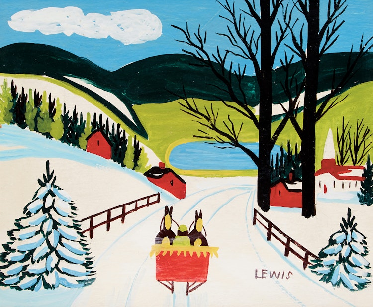 Artwork by Maud Lewis, Winter Sleighride
