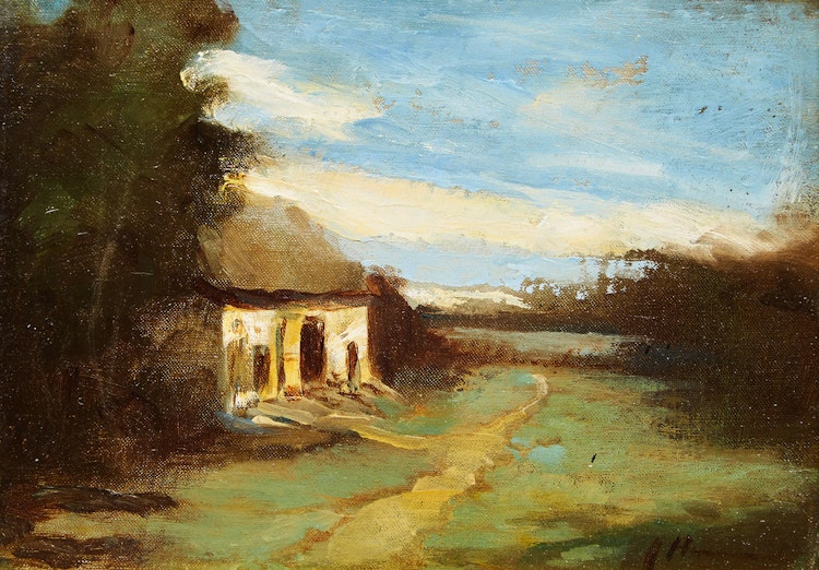 Artwork by John A. Hammond,  House by the Roadside