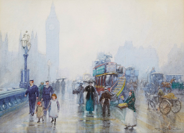 Artwork by Frederic Marlett Bell-Smith,  Westminster Bridge, London