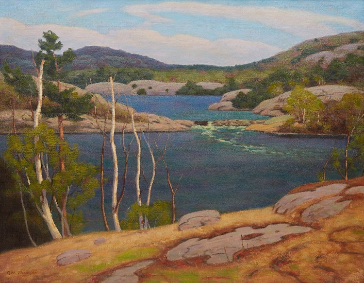 Artwork by George Thomson,  Spring in the La Cloche Mountains