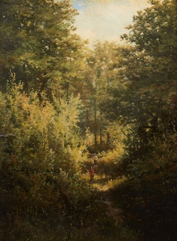 Artwork by Aaron Allan Edson, Exploring the Bridle Path, Mount Royal, Montreal 