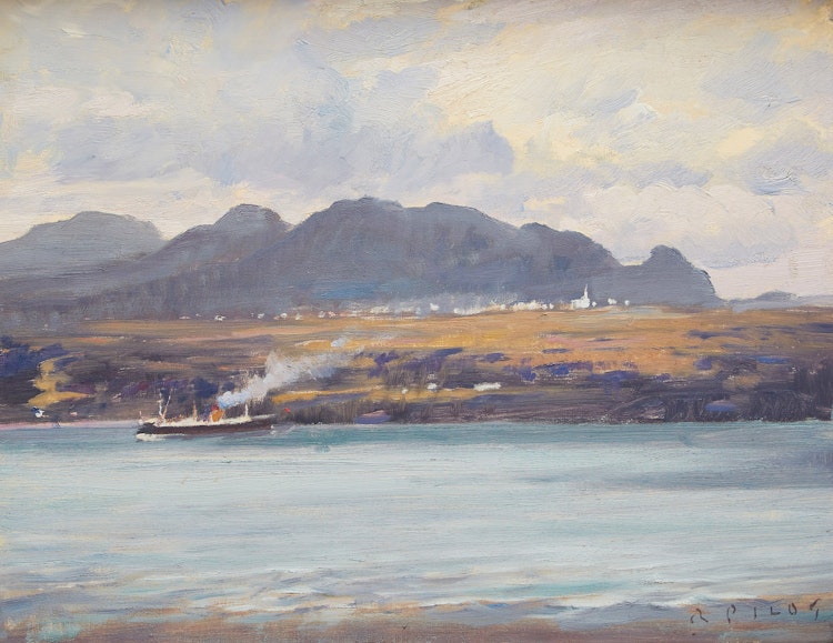 Artwork by Robert Wakeham Pilot,  Les Éboulements from L’lsle-aux-Coudres 