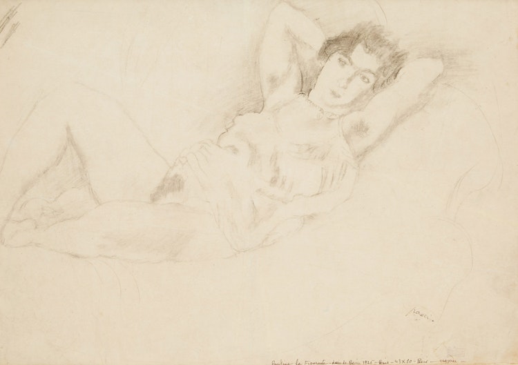 Artwork by Jules Pascin, Pauline La Figurante (Pauline The Decorative)