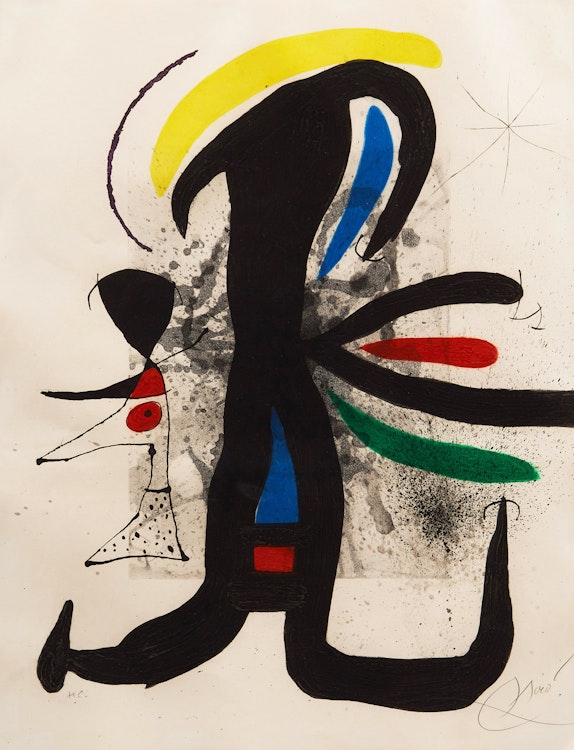 Artwork by Joan Miró, Une telle et son petit mari (Dupin 540)