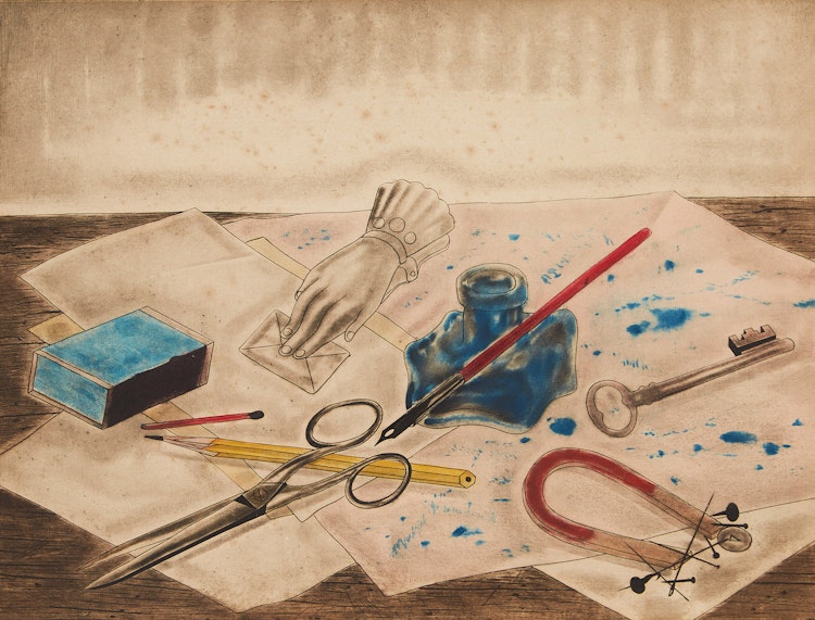 Artwork by Léonard Tsuguharu Foujita, Nature Morte à Lencrier (B.26.79)