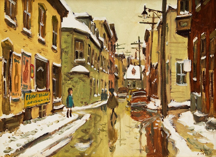 Artwork by John Geoffrey Caruthers Little,  Rue Latourelle, Quebec