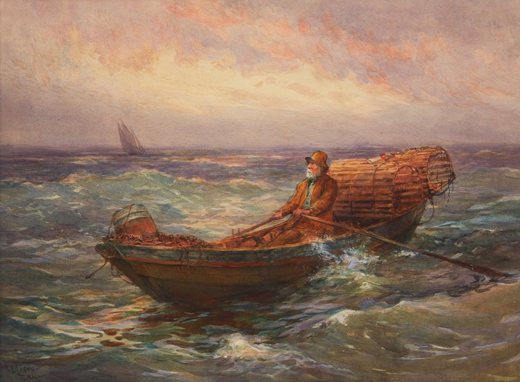 Artwork by Robert Ford Gagen, The Lobster Trapper