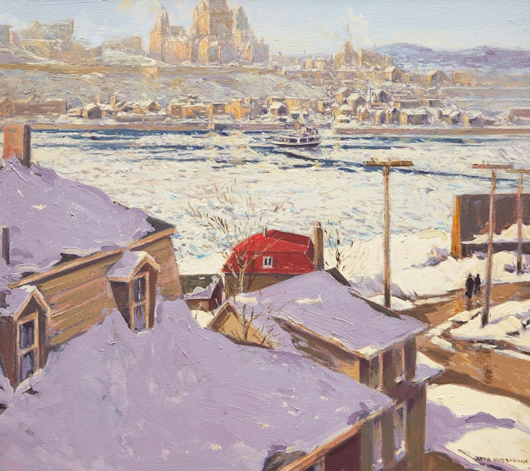 Artwork by Arto Yuzbasiyan, View of Château Frontenac, Quebec