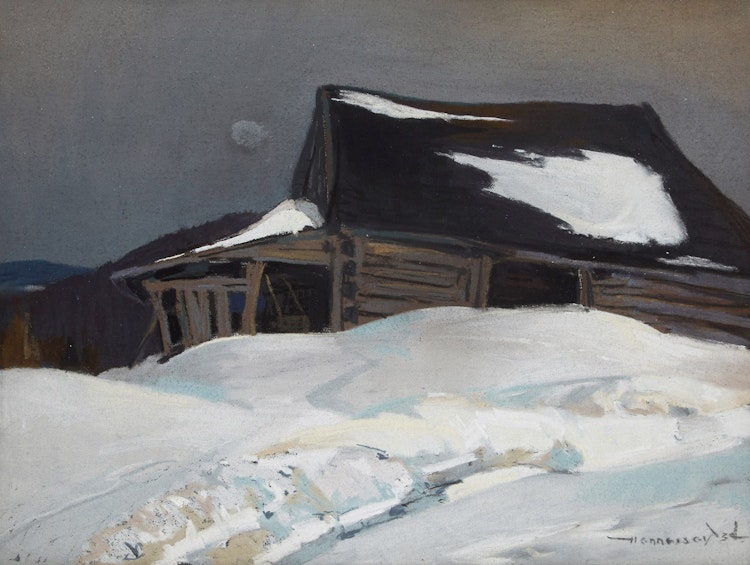 Artwork by Frank Charles Hennessey, Old Barn, Eagle Depot