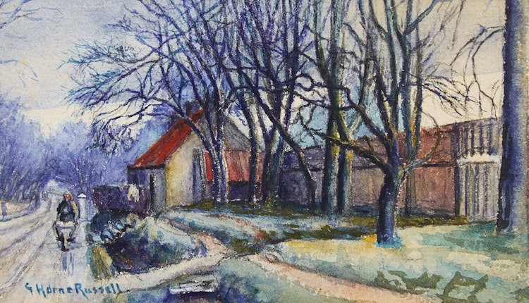 Artwork by George Horne Russell, Along the Road