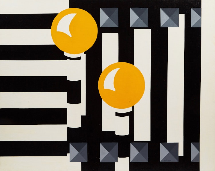 Artwork by Sheila Maki, London Zebra - Crosswalks of London, England