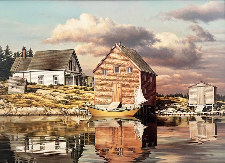 Artwork by Paul Kelley,  Tumblin Island Homestead