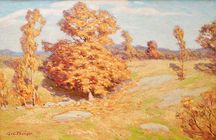 Artwork by George Thomson,  Hillside in Autumn