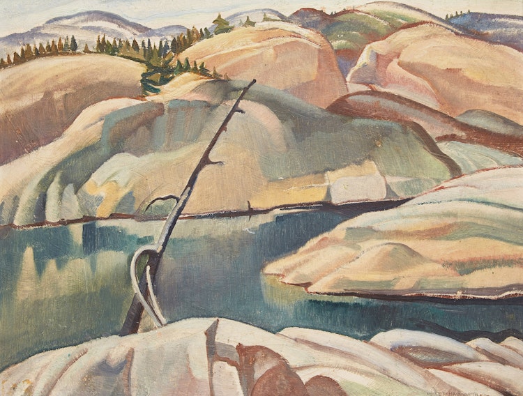 Artwork by Peter Haworth,  Cloche Range, White Fish Falls