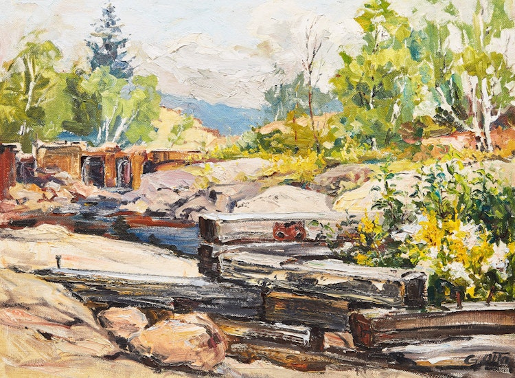 Artwork by Guttorn Otto, River in Spring