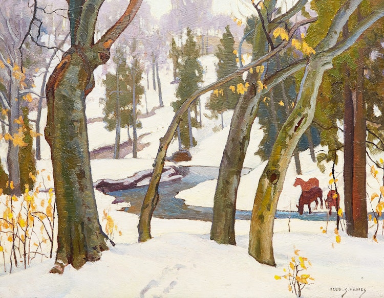 Artwork by Frederick Stanley Haines, Noisey River