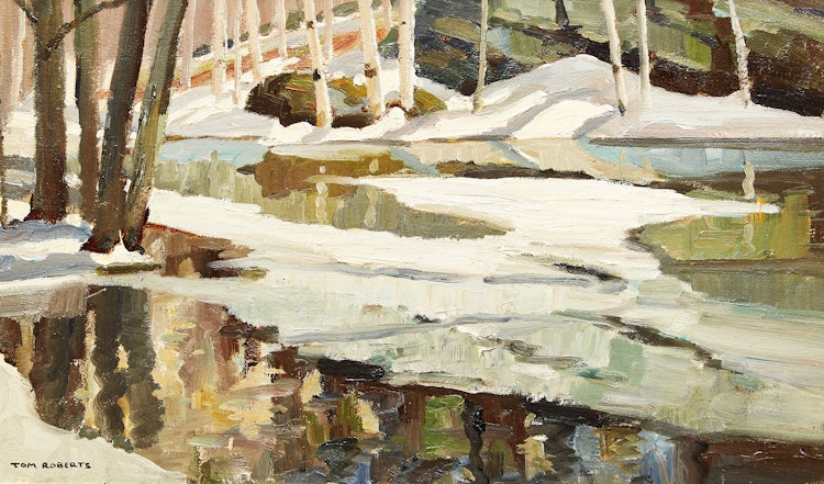 Artwork by Thomas Keith Roberts,  Spring Ice - Speyside