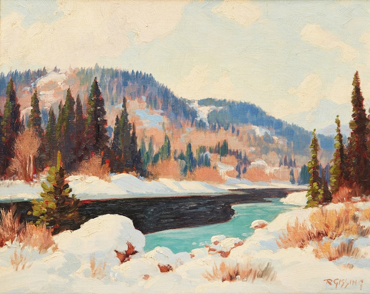 Artwork by Roland Gissing,  Winter - Ghost River