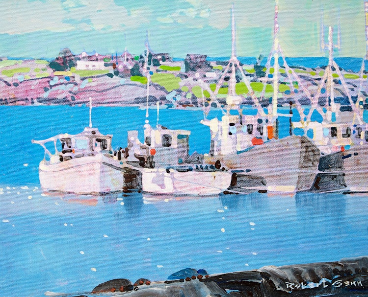 Artwork by Robert Genn, Harbour Concarneau, Brittany