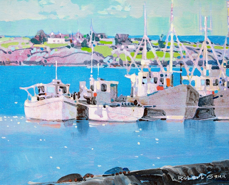 Artwork by Robert Genn,  Harbour Concarneau, Brittany