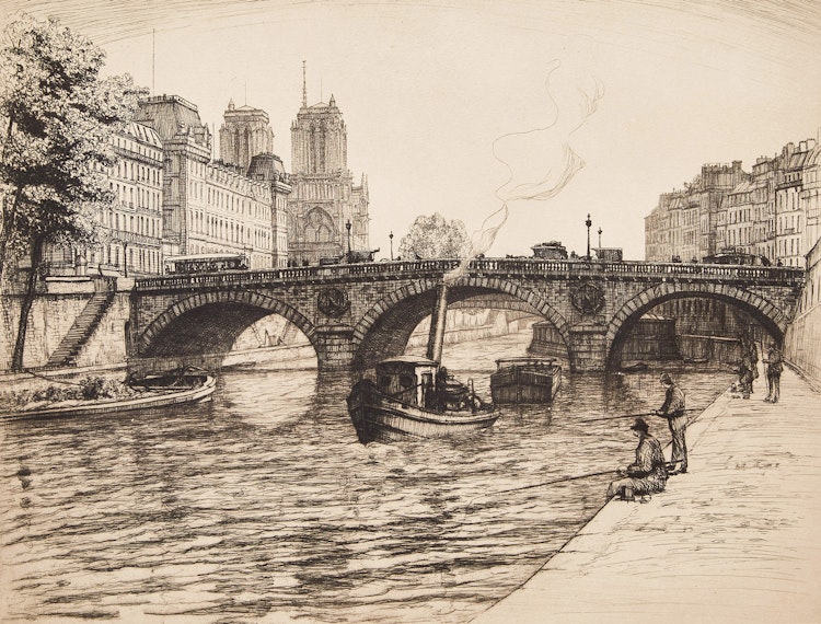 Artwork by Caroline Helena Armington, Le Pont Saint Michel à Paris