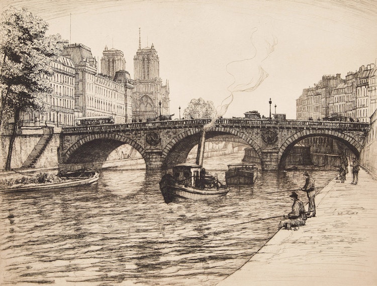 Artwork by Caroline Helena Armington,  Le Pont Saint Michel à Paris