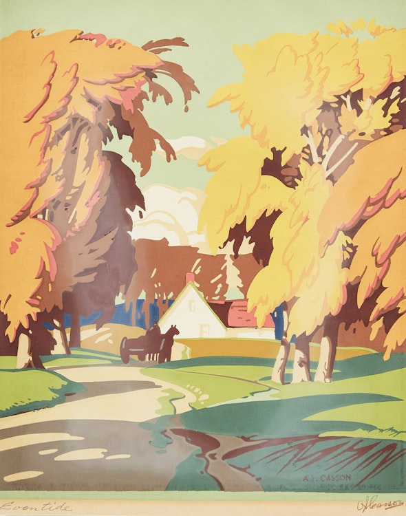 Artwork by Alfred Joseph Casson, Eventide