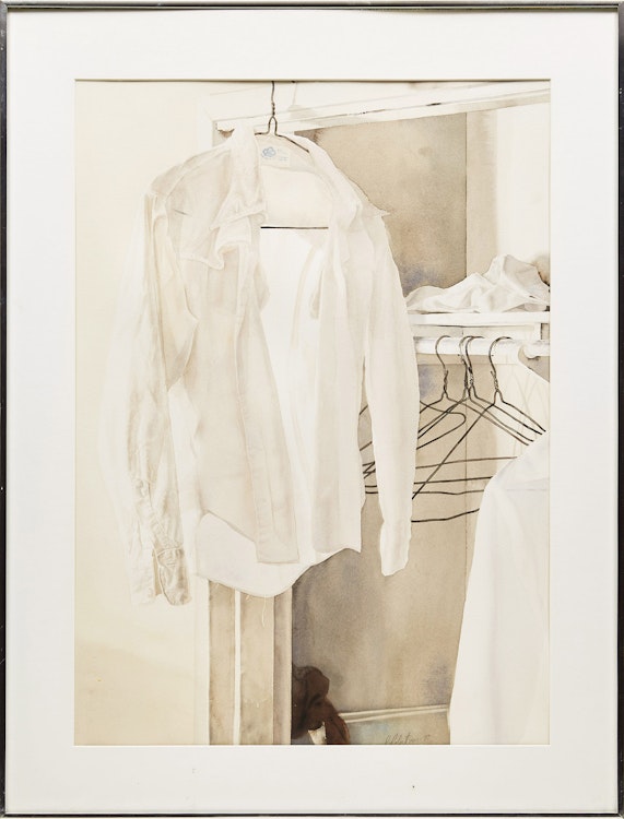 Artwork by Richard Robertson,  Hanging Shirt