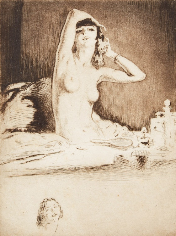 Artwork by Edgar Chahine, La loge
