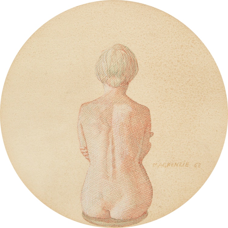 Artwork by Hugh Seaforth Mackenzie, Seated Nude