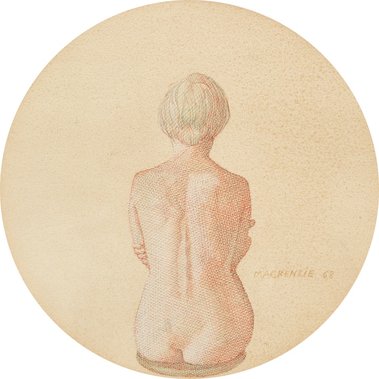 Artwork by Hugh Seaforth Mackenzie,  Seated Nude