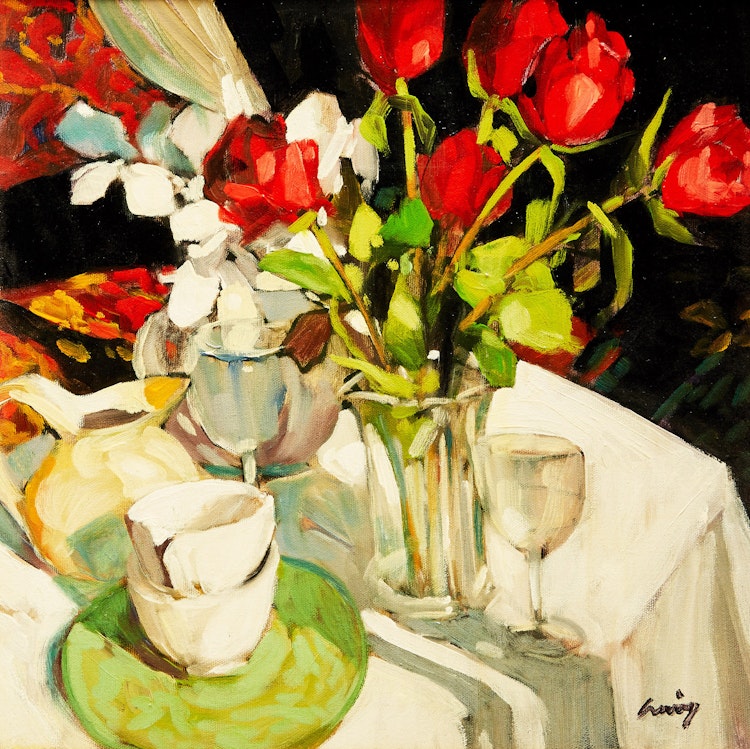 Artwork by Philip Craig,  Still Life with Roses