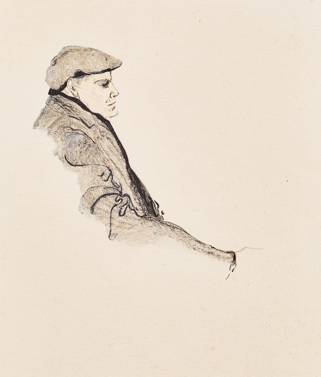 Artwork by Barbara E. Mercer, Portrait of Glenn Gould