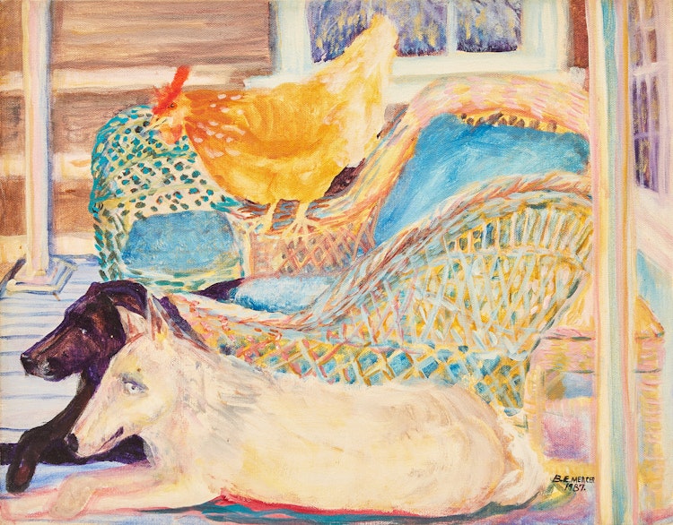 Artwork by Barbara E. Mercer, Stray Chick “Chen”