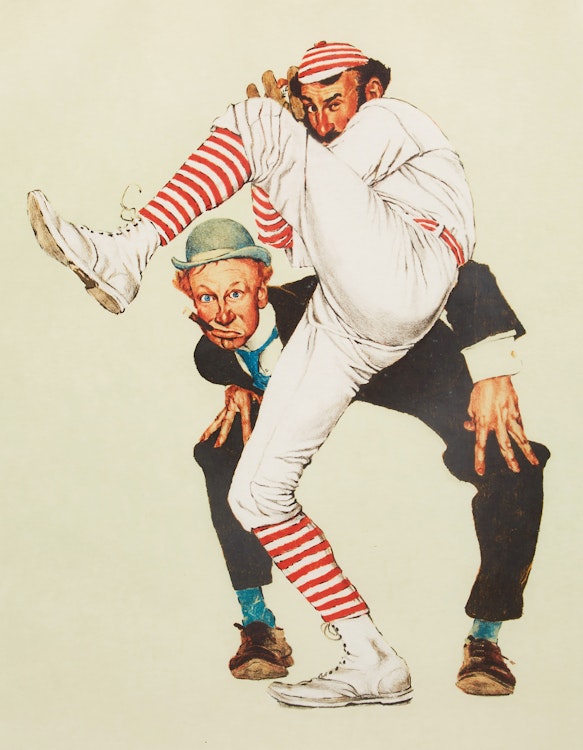Artwork by Norman Percevel Rockwell, The Wind Up